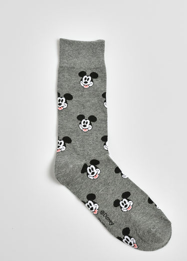Chaussettes coton, licence Mickey Mouse Gris Clair