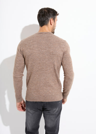 Pull col rond fine jauge, coupe ajustée Camel