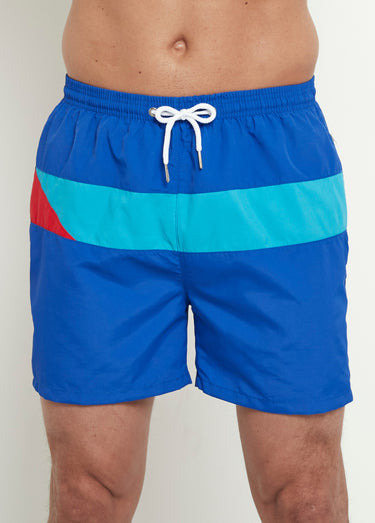 Caleçon de bain style sportif Bleu Vif