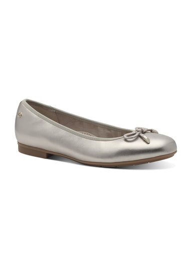 Ballerines cuir semelle plate antidérapante Argente