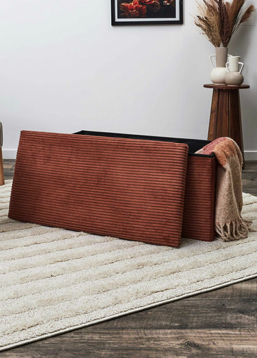 Pouf bouclette avec coffre de rangement 2B Terra