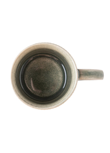 Set de 2 mugs en grès émaillé, Jade Vert