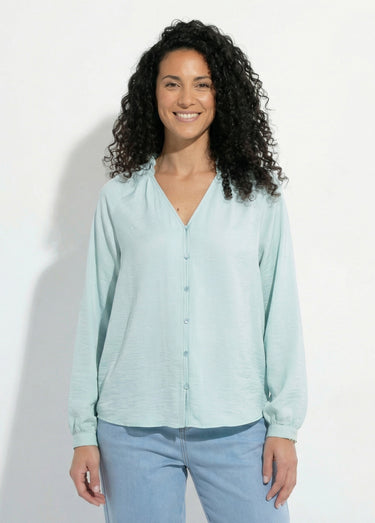Chemisier raglan ample col V boutonné Opaline