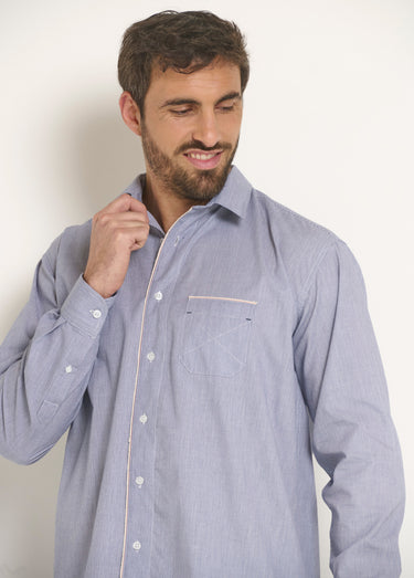 Chemise fantaisie entretien facile Gris