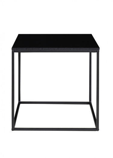 Table d’appoint carrée, piètement acier Noir