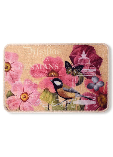 Tapis de cuisine imprimé, antidérapant Mésanges