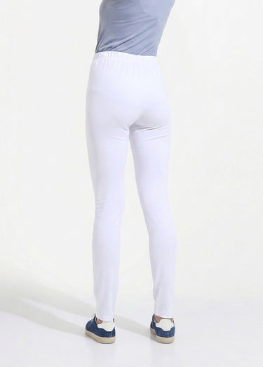 Legging imprimé taille élastiquée Uni Blanc
