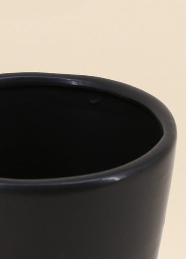 Vase zig zag foncé en dolomite Bleu
