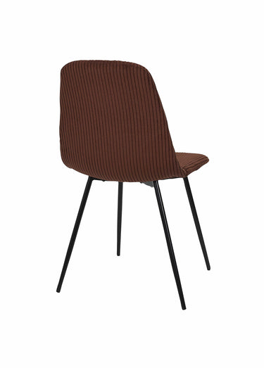 Chaises velours cotelé et pieds métal 1V Terra