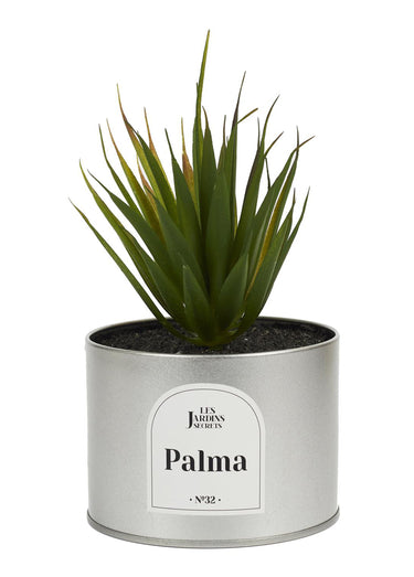 Plante artificielle Oasis + pot métal Silver