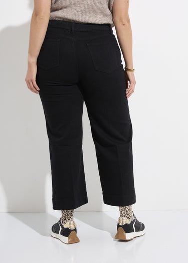 Jean large denim, spécial GRANDE TAILLE Noir