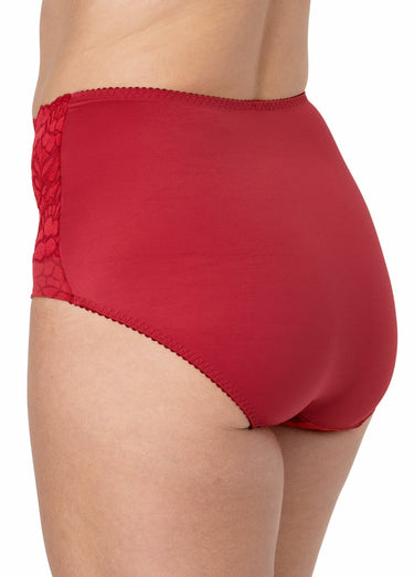 Gaine culotte en dentelle, JACQUARD & LACE Rouge