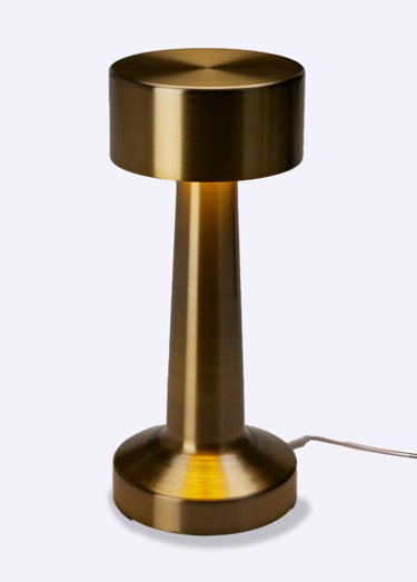 Lampe touch LED rechargeable, métal brossé Dore