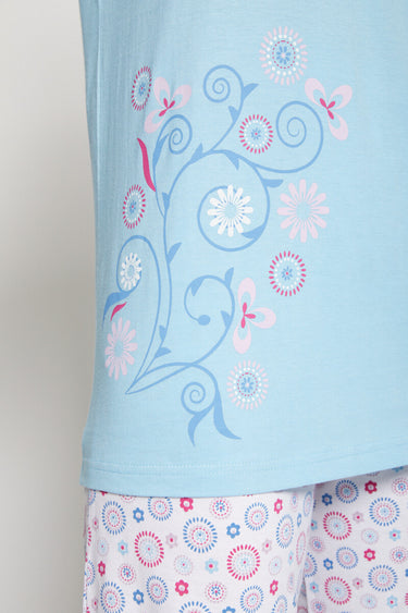 Haut de pyjama manches longues Bleu
