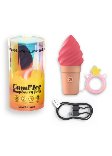 Stimulateur fun rechargeable CAND'ICE Rose fraise