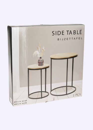 Tables d'appoint bois métal forme aérienne Bois