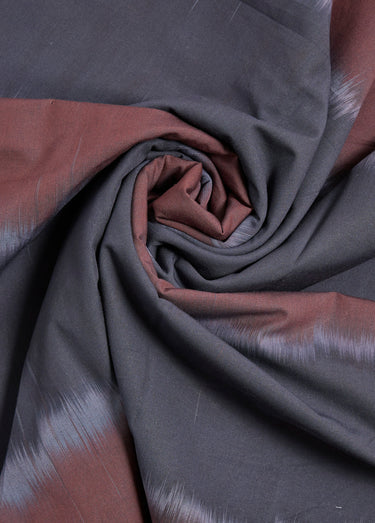Coupon tissu fantaisie thème tie and dye Rouge/Bleu