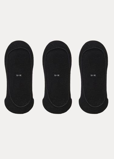 Socquettes invisibles + silicone talon Noir Lot3