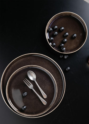 Service 18 pièces, thème Cappuccino Marron
