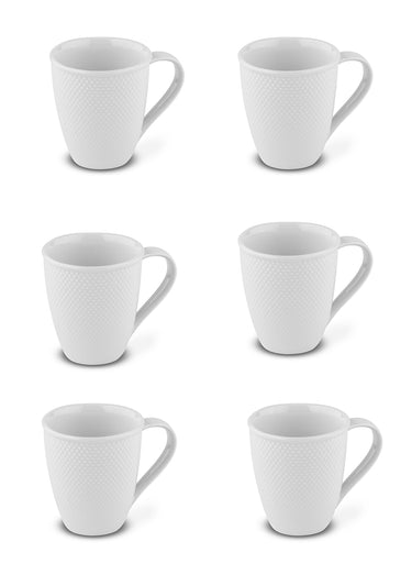 Mugs porcelaine à anses Serenity Blanc
