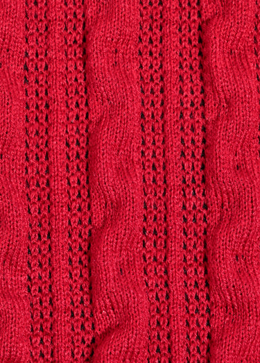 Coupon tissu jersey gaufré, Écarlate Rouge