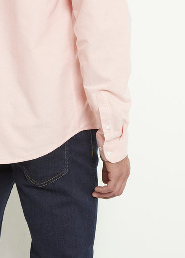 Chemise classique en oxford col boutonné Orange