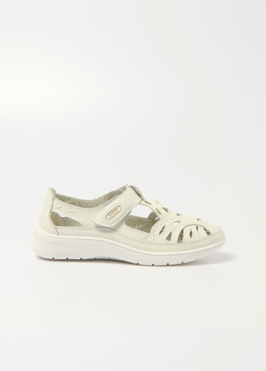 Sandales confortables en cuir avec bride Blanc