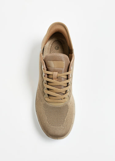Baskets confort en mesh avec lacets Beige