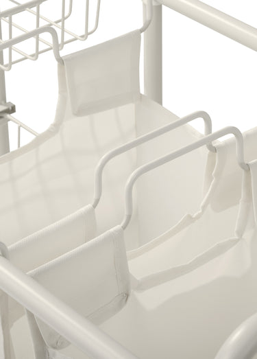 Grand panier à linge pour buanderie Blanc