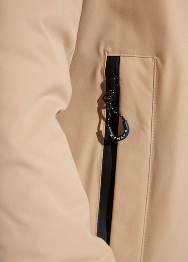 Parka casual fourrée à capuche Beige