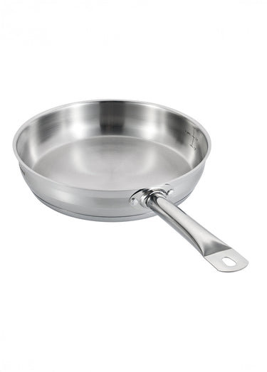 Poêle 28cm tous feux avec manche fixe Gris