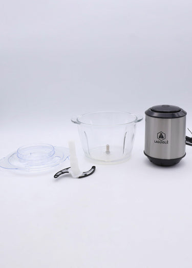 Mini hachoir électrique en verre Inox / Noir