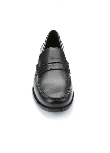 Mocassins classiques en cuir avec patte Noir