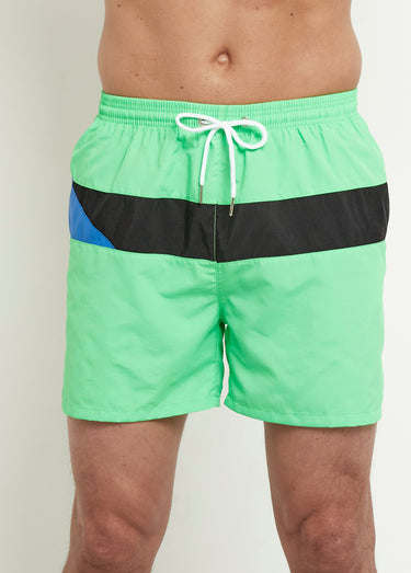 Caleçon de bain style sportif Vert Vif