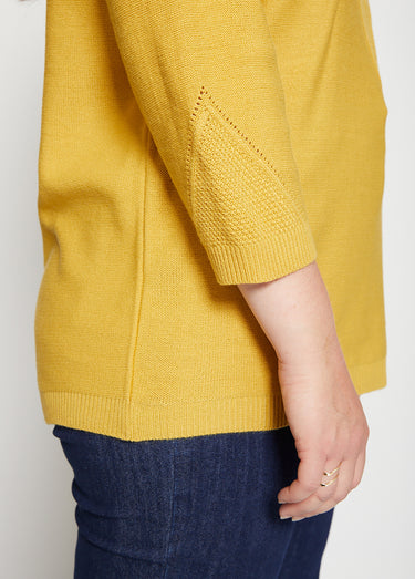 Pull uni fantaisie ajourée Miel