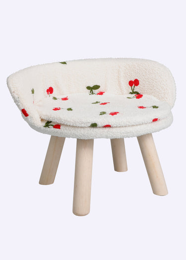 Panier sur pied animal, façon tabouret Cerise