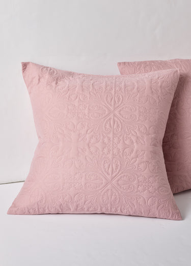 Couvre-lit motif floral effet relief Bois De Rose