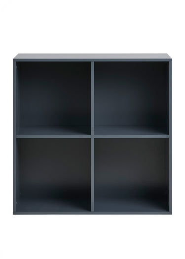 Etagère murale 4 cases, finition foncé Gris Fonce