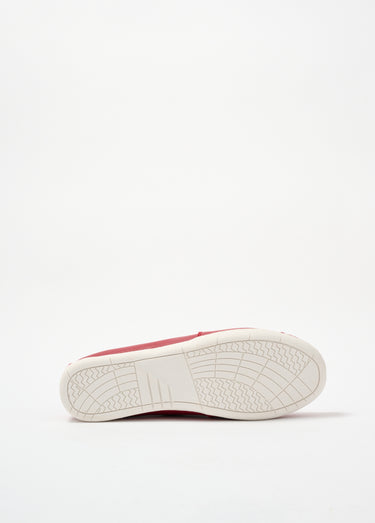 Mocassin bicolore en cuir esprit bateau Rouge