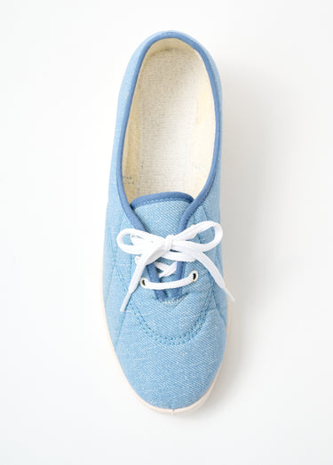 Derbies lacées toile compensées Chambray