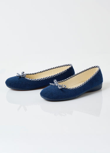 Chaussons ballerines largeur confort Marine