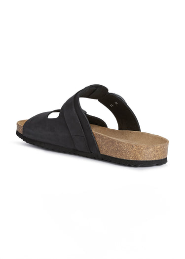 Sandales à boucles et semelle anatomique Noir