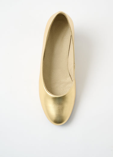 Escarpins cuir bout rond largeur confort Dore