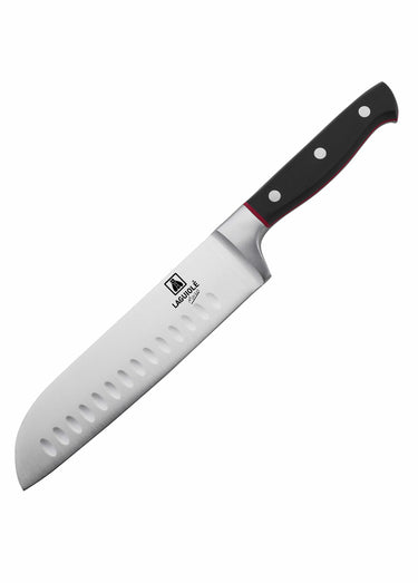 Couteau santoku acier 32cm Market Noir/Rouge