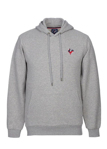 Sweat shirt kangourou à capuche, brodé Gris