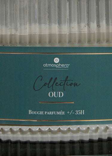 Bougie parfumée 4 mèches pot verre strié