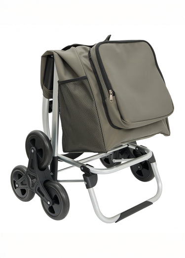 Chariot de courses pliant, 6 roues Kaki