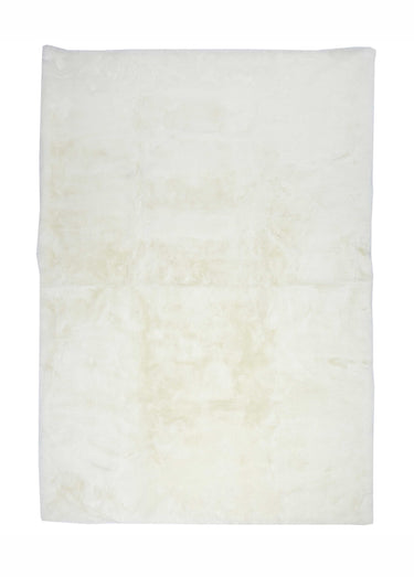 Tapis poils fins imitation fourrure Ecru