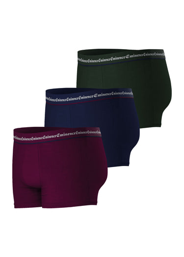 Boxers unis pour homme, Business Bordeaux/Marine/Vert