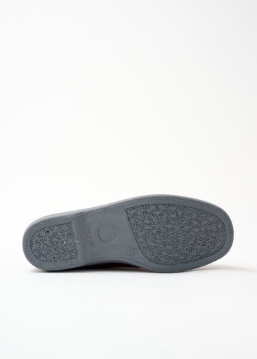 Chaussons montants grande largeur brodés Bordeaux